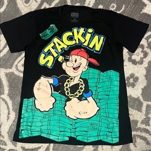 Reason Popeye Exclusive Black T-Shirt